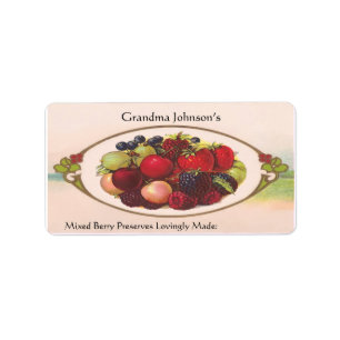 Nom personnalisé Étiquette alimentaire Vintage