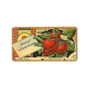 Nom personnalisé Étiquette alimentaire Vintage