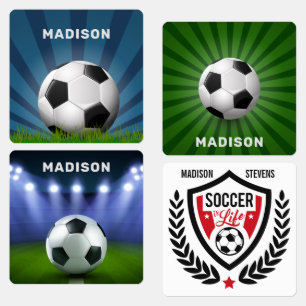 Nom personnalisé étiquettes de football