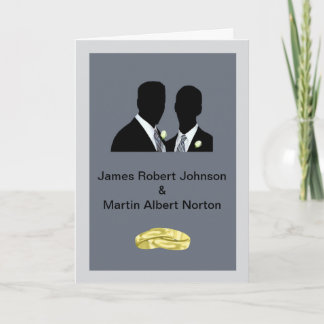 Nom personnalisé Faire-part de mariage gay