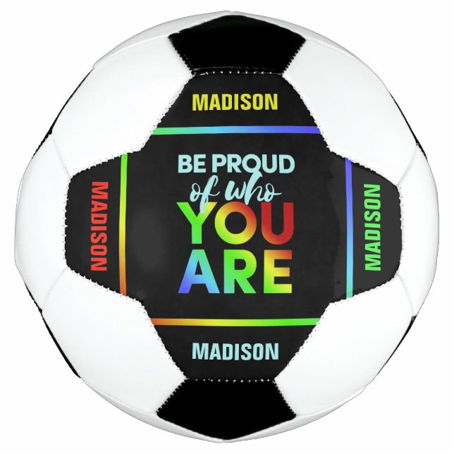 Nom personnalisé Fierté ballon de football (Devant)