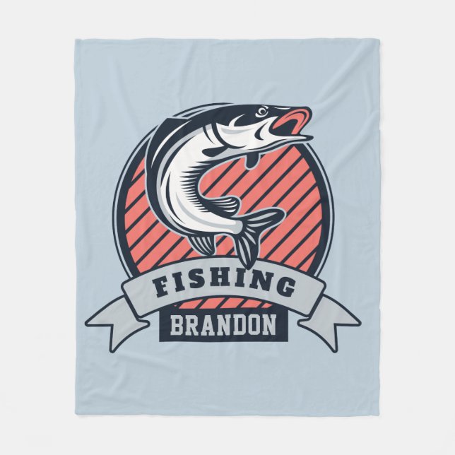 Nom personnalisé Fisher couvertures en toison (Devant)