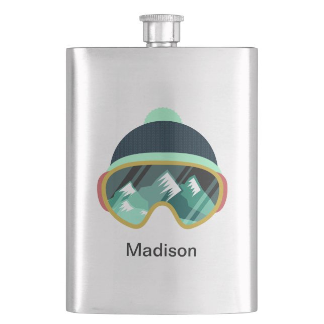 Nom personnalisé Flacon Masque de ski (devant)