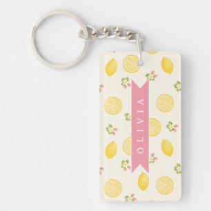 Nom personnalisé floral citron été sur mesure