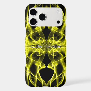 Nom personnalisé Fumée Jaune Noir Symétrique