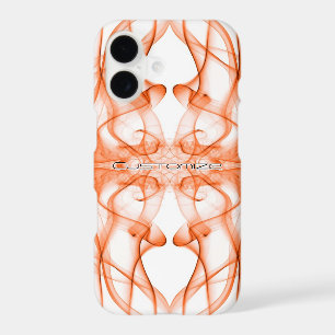 Nom personnalisé Fumée Orange Symétrique Blanc