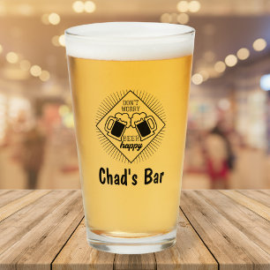 Nom personnalisé Funny Bar Bière Verre