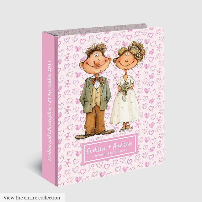 Nom personnalisé Funny Mariage Album Classeur Quir (Custom Name Funny Wedding Album Quirky Binder)