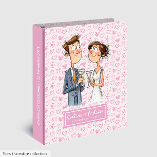 Nom personnalisé Funny Mariage Couple Classeur d'a