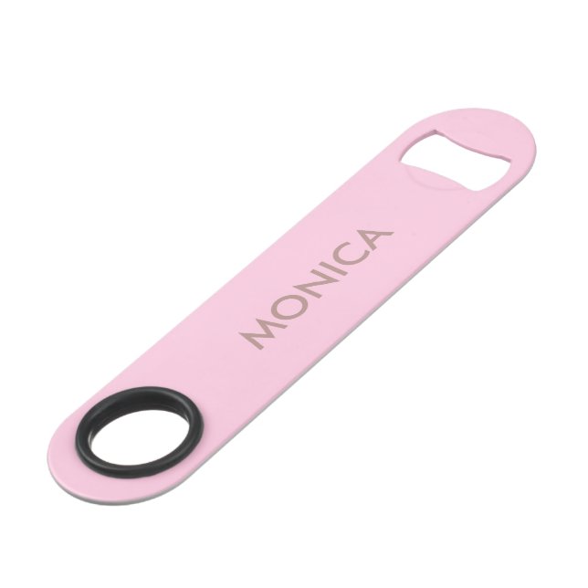 Nom personnalisé girly rose (Devant angulaire)