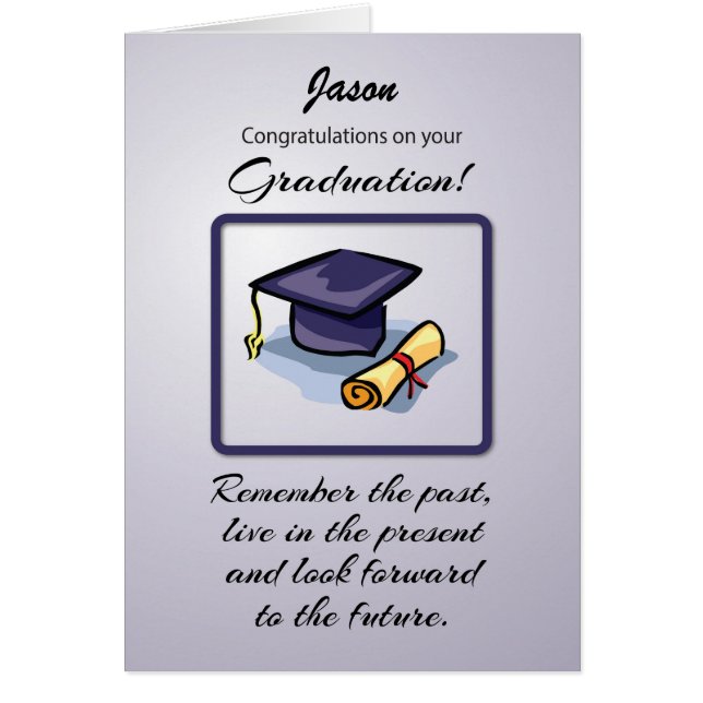 Nom personnalisé, Graduation, Se souvenir du passé (Devant)
