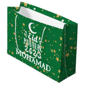 Nom personnalisé Grand sac cadeau Eid 2023