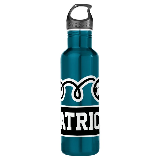 Nom personnalisé grande bouteille d'eau de sport d (Devant)