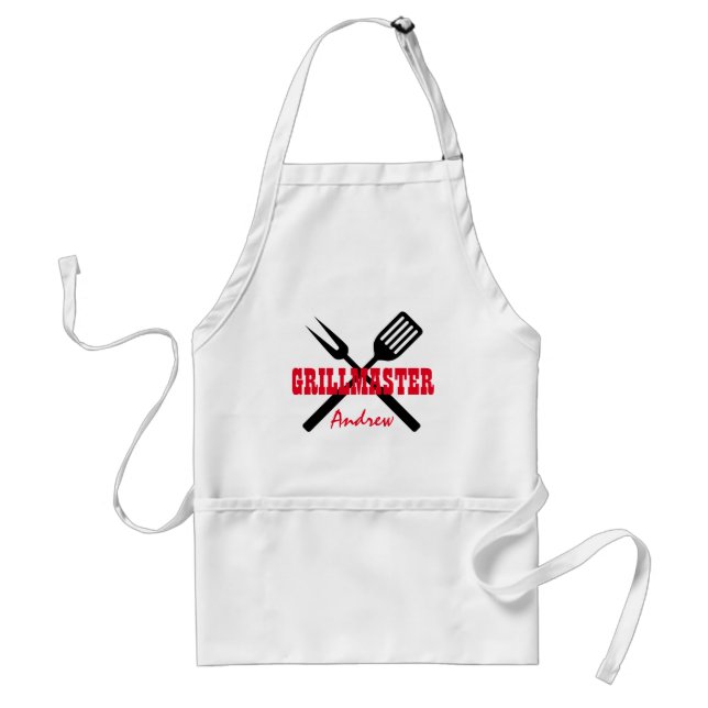 Nom personnalisé grillmaster ustensiles tablier BB (Devant)