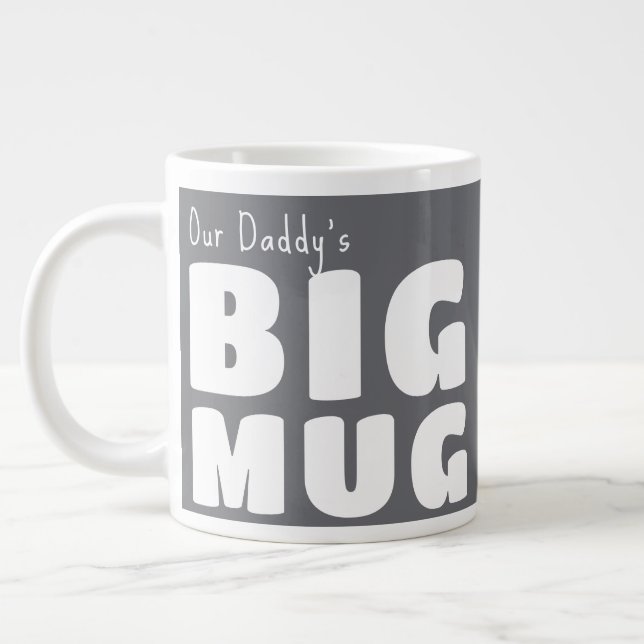 Nom personnalisé Grosse Mug Grey C19 Grosse nouvea (Gauche)