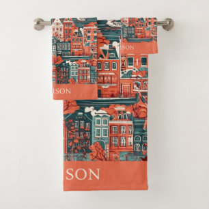 Nom personnalisé Hollandais Maisons Motif