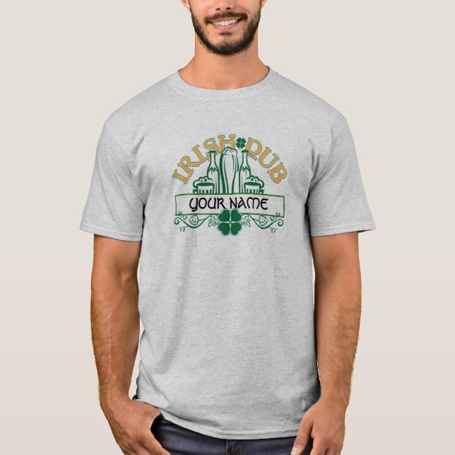 Nom personnalisé Irish Pub T-Shirt (Devant)