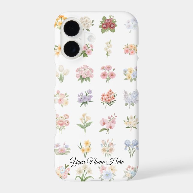 Nom personnalisé & Jardin éthéré en fleurs (Verso)