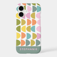 Nom personnalisé Joueur Pastel Retro Géométrique