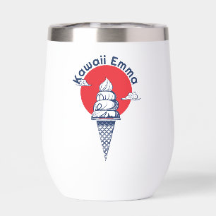Nom personnalisé Kawaii Crème glacée Cone mignonne