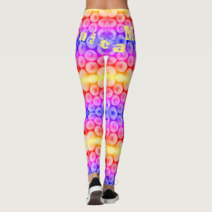 Nom personnalisé Leggings arc-en-ciel