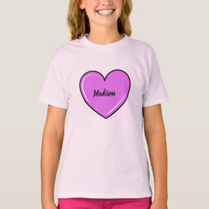 Nom personnalisé Love Heart T-Shirt