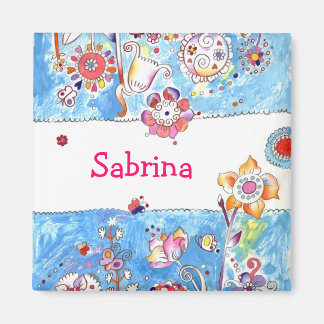 Nom personnalisé Magnet floral