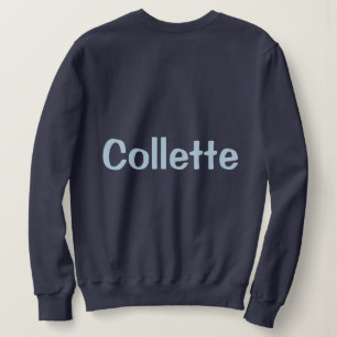 Nom personnalisé Marine Blue Sweatshirt féminin