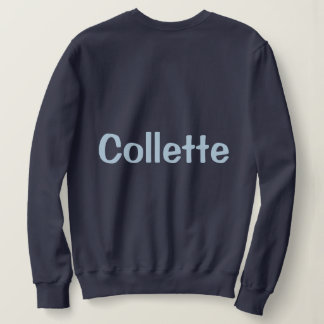 Nom personnalisé Marine Blue Sweatshirt féminin
