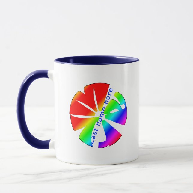 Nom personnalisé "Mary" Rainbow Coffee Mug (Gauche)