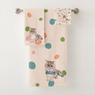 Nom personnalisé mignon moderne chatte chatte chat