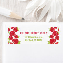 Nom personnalisé mignon Red Strawberry Adresse de