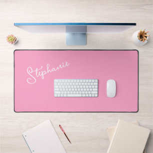 Nom personnalisé minimaliste de script rose Girly