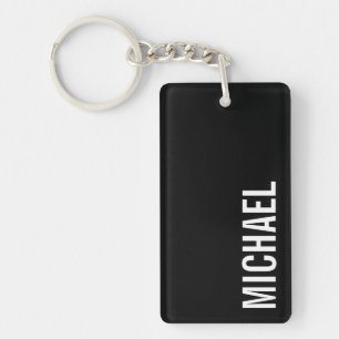 Nom personnalisé minimaliste moderne noir