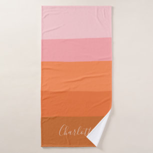 Nom personnalisé Modern rose Orange Bande de solei