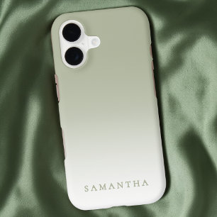 Nom Personnalisé Moderne Minimaliste Dégradé Vert
