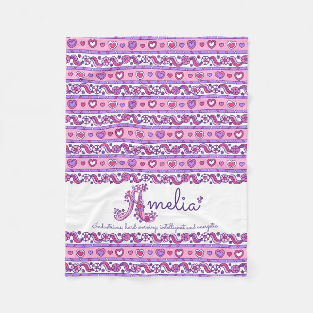 Nom personnalisé monogramme signifiant couverture  (Devant)