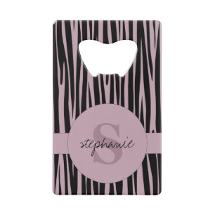 Nom personnalisé Monogramme Zebra stripes motif