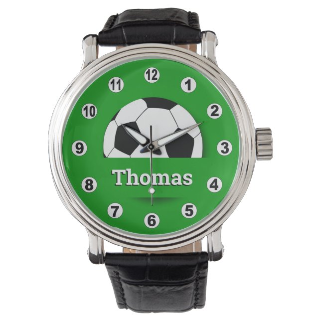 Nom personnalisé Montre de ballon de football, ven (devant)