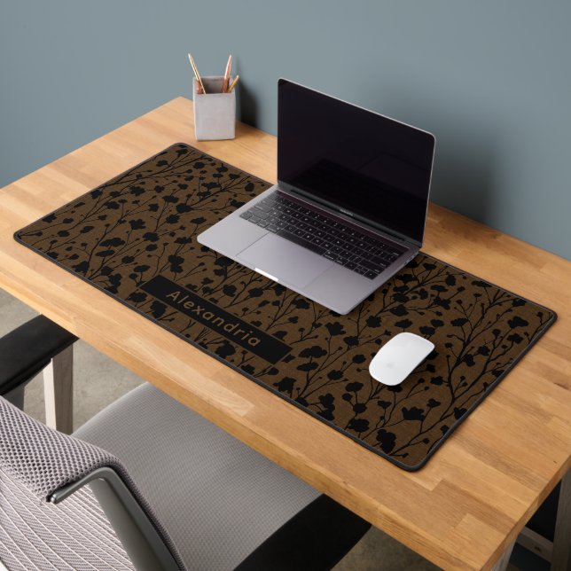 Nom personnalisé Moody Floral Office Cadeau Deskma (Bureau 2)