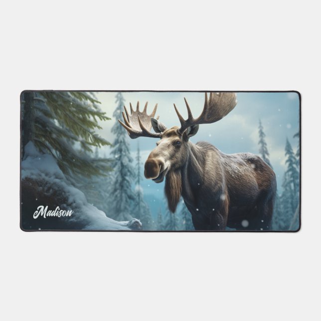 Nom personnalisé Moose d'hiver (Recto)