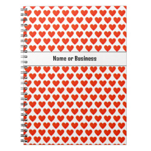 Nom personnalisé Motif de coeur Carnet photo spira