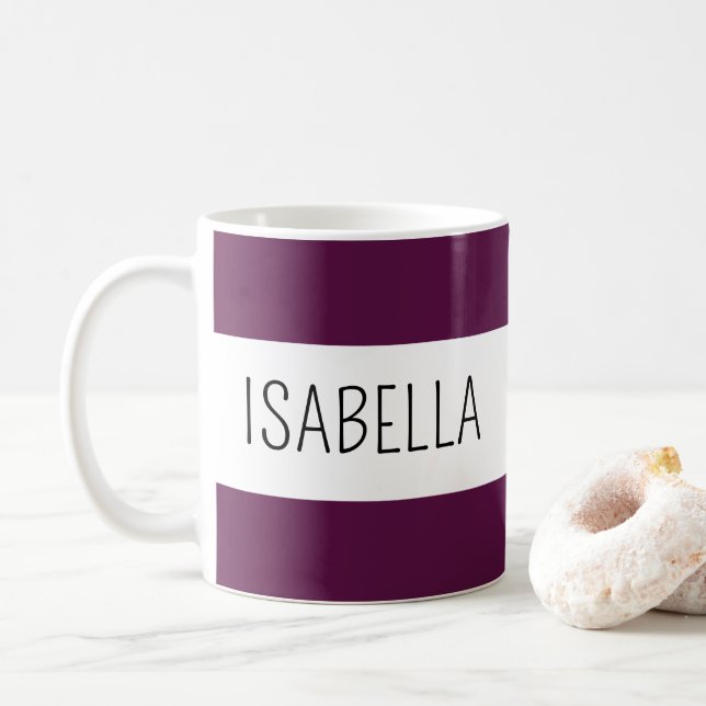 Nom personnalisé Mug cadeau de Noël pour lui / ell (Avec donut)