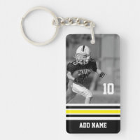 Nom personnalisé Numéro photo Football Jersey Blac