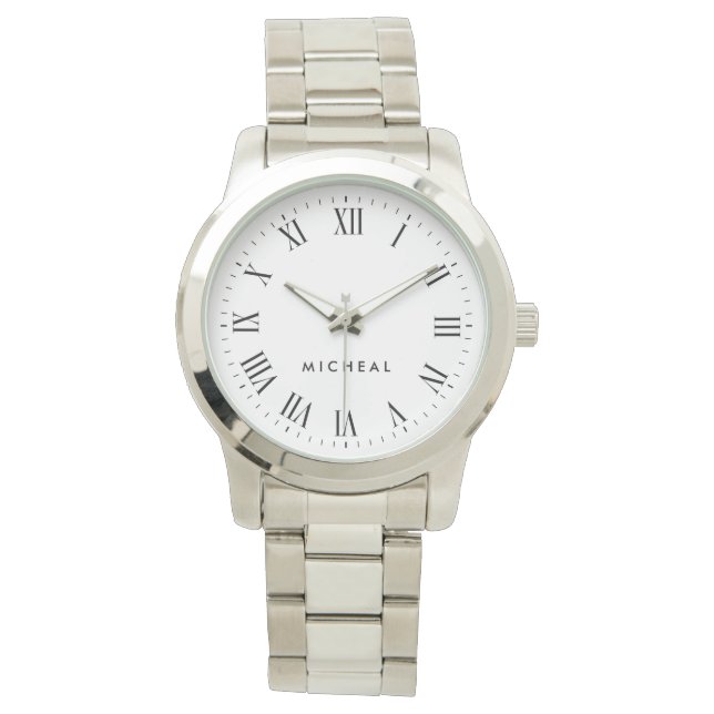 Nom personnalisé Numéros romains Montres (devant)