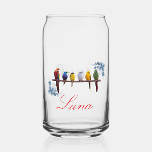 Nom personnalisé oiseaux floraux