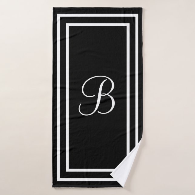 Nom personnalisé ou ensemble de serviettes initial (Serviette de bain)