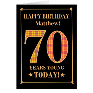 Nom personnalisé ou relation 70e anniversaire Cart