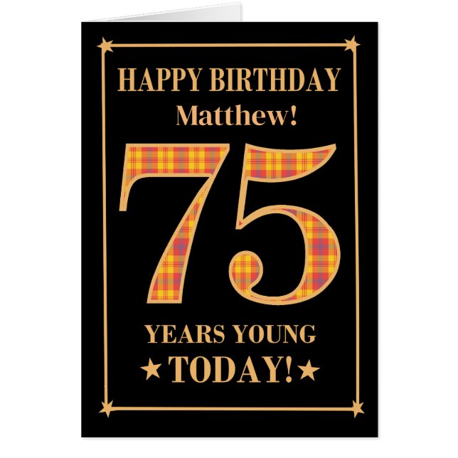 Nom personnalisé ou relation 75e carte tatan anniv (Devant)