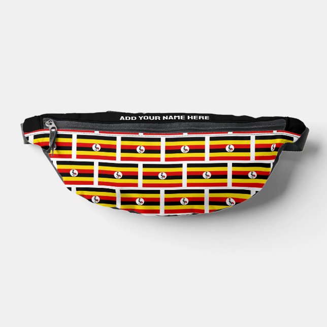 Nom Personnalisé OUGANDAN DRAPEAU DE L'OUGANDA Fan (Poser)